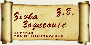 Živka Bogutović vizit kartica